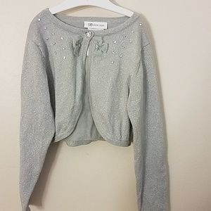 Girls silver sweater